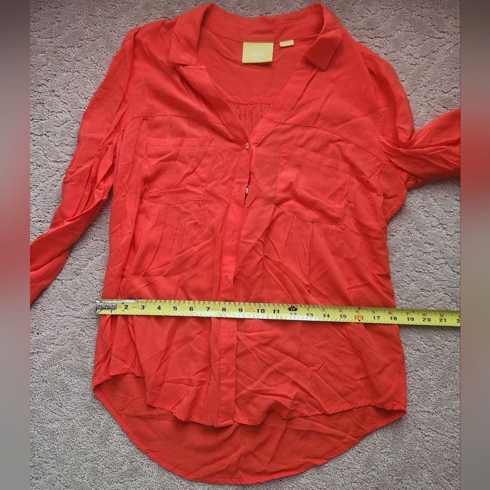 Maeve Medium Coral Button Down